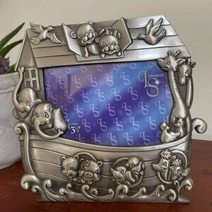 2/20 Innosilver NOAH'S ARK  BABY PHOTO FRAME , brush pewter finish